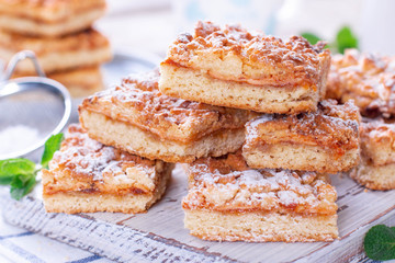 Homemade pie with crumble