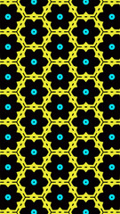 Ornate geometric pattern and abstract colored background