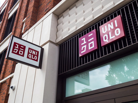 London, UK. May 14th 2020: Uniqlo Spitalfields branch store. Clothing retailer producing a collection of casual wear & accessories for men, women & children. Closed due to coronavirus and lockdown.