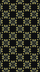 Ornate geometric pattern and abstract colored background