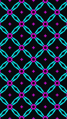 Ornate geometric pattern and abstract colored background