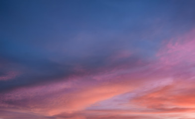 Naklejka na ściany i meble Sky clouds sunset effect background.