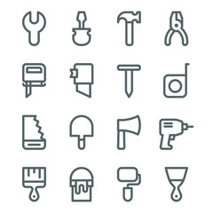 Web icons set of repair tools. Vector illustration