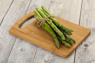 Raw asparagus heap