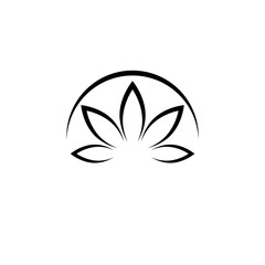 Lotus Flowers icon isolated on white background