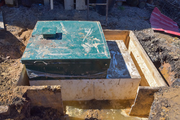 installation of a septic tank in the construction of a private house
