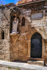 Knight Street leads from the Palace of the Grand masters of the order of Hospitallers to the Harbor of Rhodes and is the oldest surviving medieval street in Europe.  