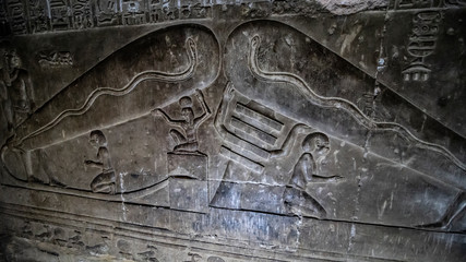 Dendera temple or Temple of Hathor. Egypt. Dendera, Denderah, is a small town in Egypt. Dendera Temple complex, one of the best-preserved temple sites from ancient Upper Egypt.