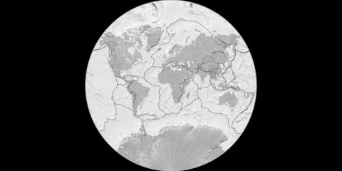 Van Der Grinten (11E), bilevel, tectonic plates