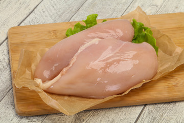 Raw chicken breast ready for cooking
