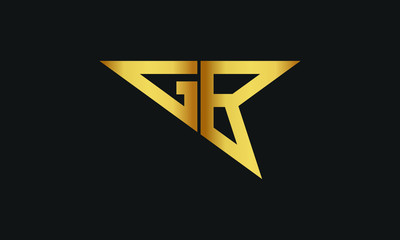 G , B , GB , BG Letter with Star Logo Template vector icon illustration design. Modern Star logo in elegant style with Black Background