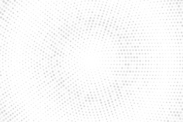 Halftone dots on white background. Gray dots halftone texture. Pop art pattern template.
