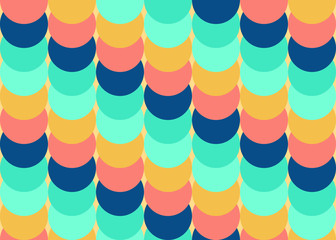 Obraz premium Circle slope row seamless pattern, pastel color. Abstract background.
