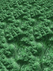 Abstract green grass and moss 3d background art
