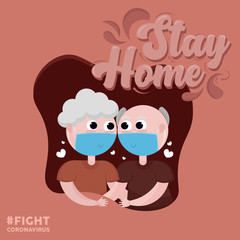 Stay in home poster