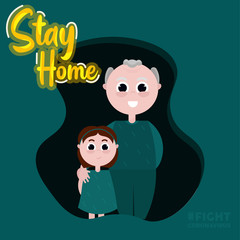 Stay in home poster
