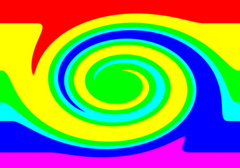 Arco iris en forma de molinete