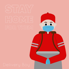 Stay in home poster