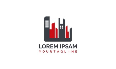 Fototapeta premium Real estate logo. Home city logo template.