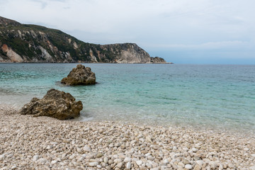 Jagged coast of the island of Kefalonia