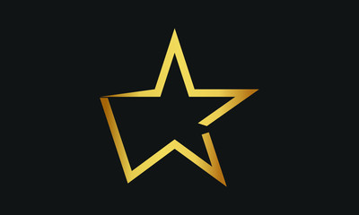 Fototapeta premium W , M , WM , MW Letter with Star Logo Template vector icon illustration design. Modern Star logo in elegant style with Black Background