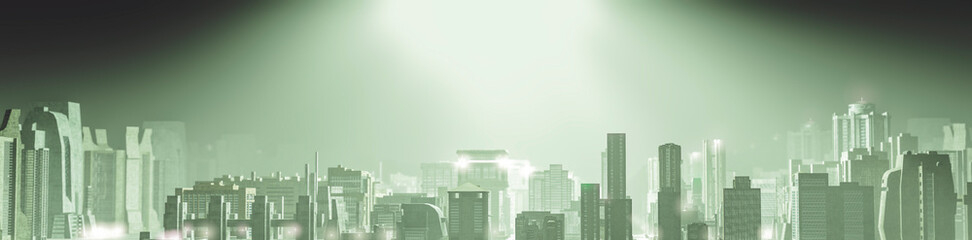 Fototapeta na wymiar illustration of a futuristic city