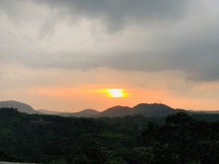 Sunset in a beautiful evening