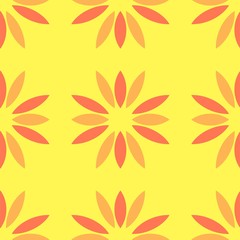 Geometric floral seamless pattern. Abstract ornament background.