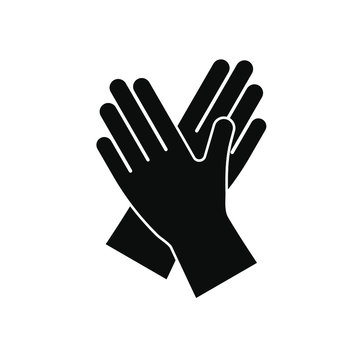 Protective medical gloves. Vector stock icon on a white background. Concept of prevention of the spread of coronavirus (COVID-19)