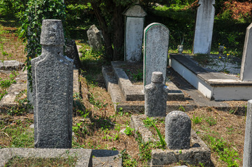 Old abandoned cemetery in Montenegro