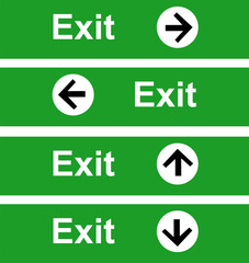 Multi way Exit vector signs