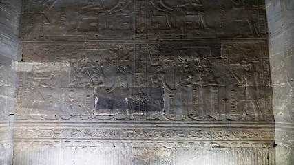 Edfu is the site of the Ptolemaic Temple of Horus and an ancient settlement. Egypt. Edfu also spelt Idfu, and known in antiquity as Behdet.