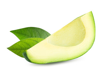 Avocados isolated on white background