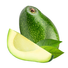 Avocados isolated on white background