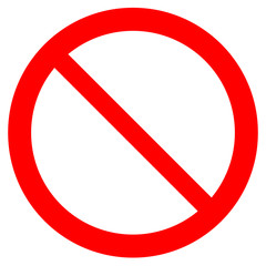 no  prohibited sign with sign in red color with white background