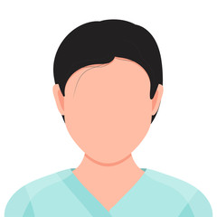 Male character in medical uniform. Coronavirus epidemic. Vector stock  illustration isolated on white background in a cartoon flat style.