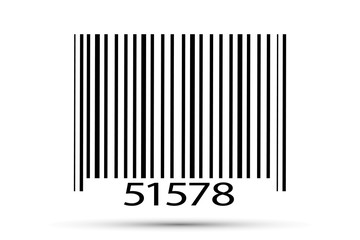 Realistic bar code icon. A modern simple flat barcode. Marketing, the concept of the Internet.
