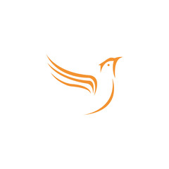 illustration of bird logo simple color vector design