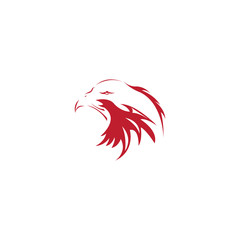 Eagle head red illustration vector design