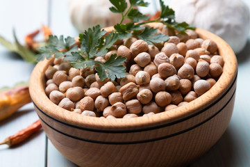 Dry chickpea or garbanzo beans