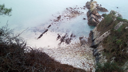 Vue d'une crique en Bretagne.