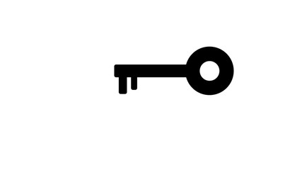 Key icon, stock  illustration flat design