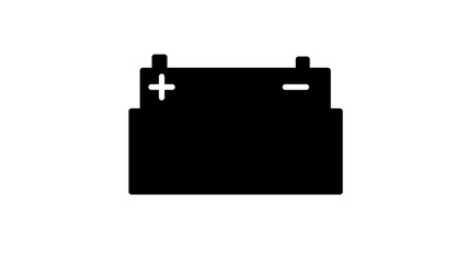 Car battery isolated on white background