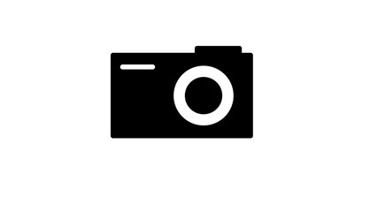 camera icon with big lens for photo