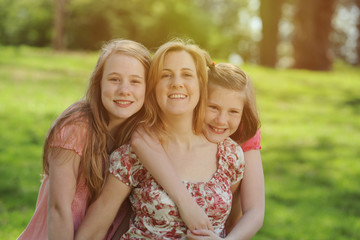 Mother and daugthers at the park