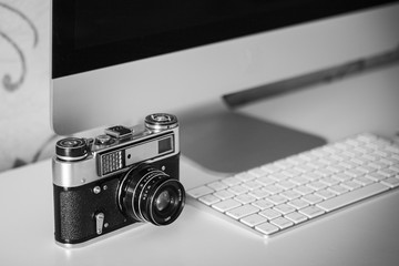 Плёночный фотоаппарат. 