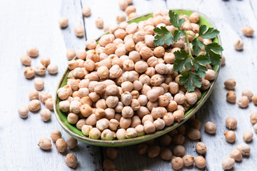 Dry chickpea or garbanzo beans