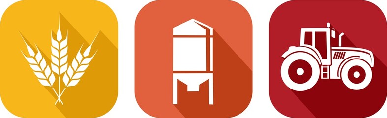 Icon of various symbols of agriculture © sissoupitch