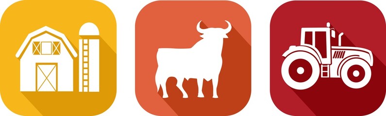 Icon of various symbols of agriculture