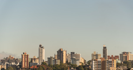 Partial view of the urban center of the city of Santa Maria in southern Brazil